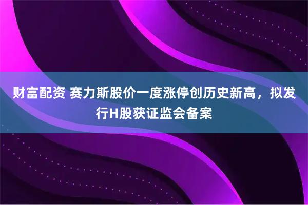财富配资 赛力斯股价一度涨停创历史新高，拟发行H股获证监会备案